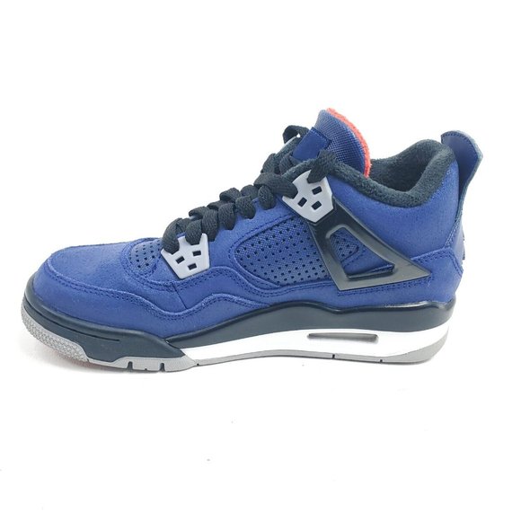 Nike Air Jordan 4 Retro BG Winterized Loyal Blue Boys Shoes Youth Size 4.5Y Kids - Picture 7 of 11